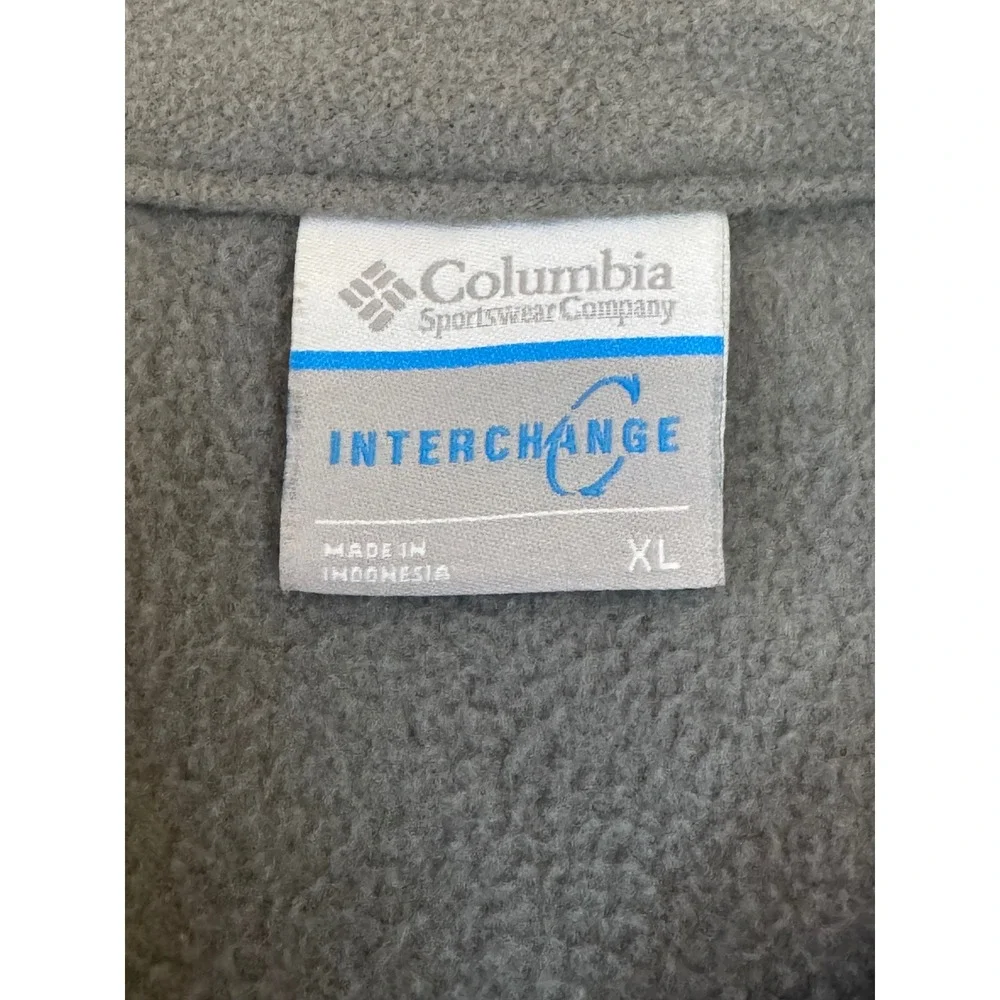 Columbia Interchange Full Zip Fleece Jacket Gray‎ Men's XL Outdoor
